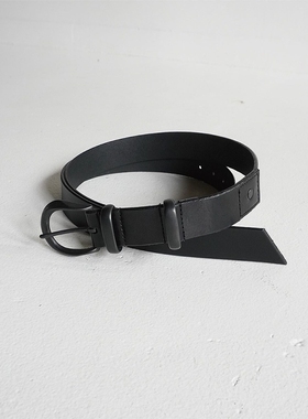 ANCELLM LEATHER BELT 25SS 日产铁扣厚牛皮腰带