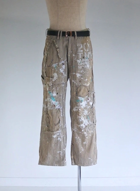 ANACHRONORM 20TH HICKORY PAINTER PANTS24AW油漆条纹工装伐木裤