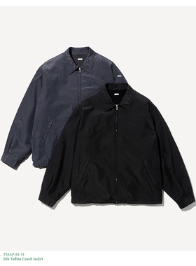 A.PRESSE Silk Taffeta Jacket 25AW 真丝混纺宽松塔夫绸教练夹克