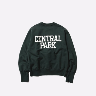 25AW Unlikely 复古字母刺绣圆领卫衣 CENTRAL Crew Simple Sweat