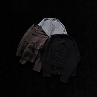 LOT.506 复古双排扣全真丝吸湿针织开衫 25AW Cardigan T.T