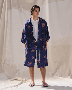 nanamica Cupra Hemp Aloha Shirt 24SS 复古印花夏威夷短袖衬衫