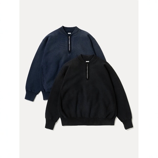 Rib 26SS collar shirt 休闲半拉链罗纹领卫衣 sweat APRESSE