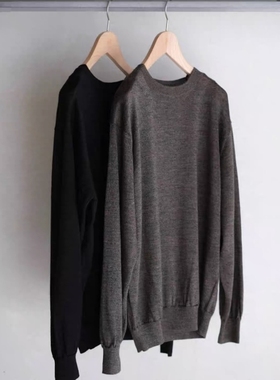 BATONER RAMIE WOOL CREW NECK 25AW 苎麻羊毛混纺圆领针织衫毛衣