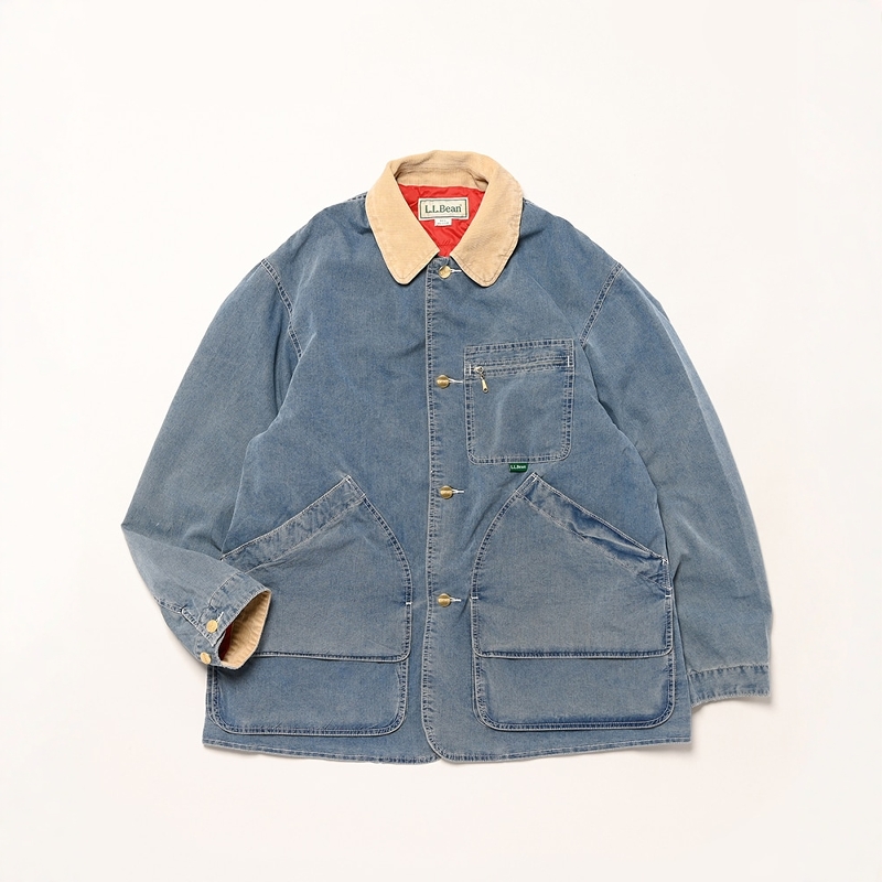 L.L.bean复古夹棉石洗牛仔夹克