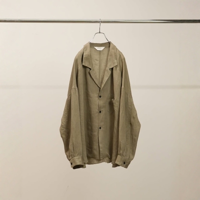 ANCELLM高密亚麻宽松衬衫夹克