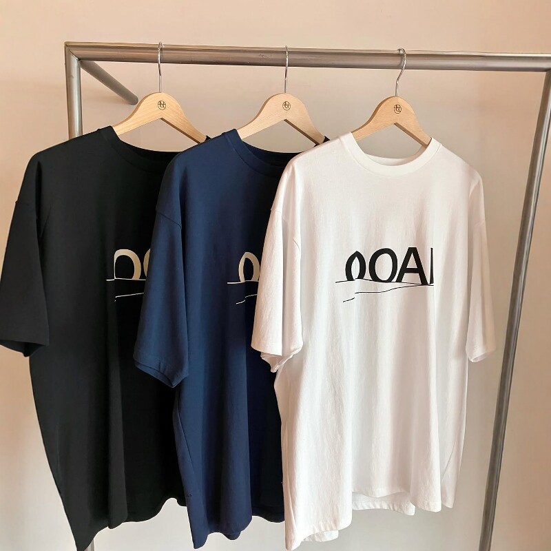 nanamica宽松有机棉字母短袖T恤