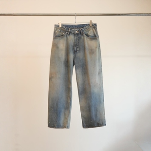 ANCELLM AGING STRAIGHT 5DENIM PANTS 25SS 污渍直筒五袋牛仔裤