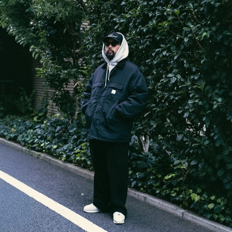 COOTIE尼龙宽松休闲绗缝棉服夹克