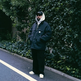 COOTIE PADDED NYLON OX WORK SHORT COAT 24AW 尼龙宽松棉服夹克