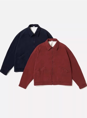 A.PRESSE Washed Gabardine Jacket 26SS 丝绸混纺华达尼拉链夹克