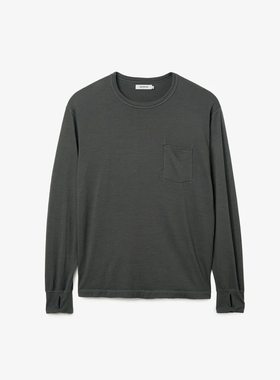 nonnative DWELLER L/S TEE WOOL 25AW美利奴羊毛染色口袋长袖T恤