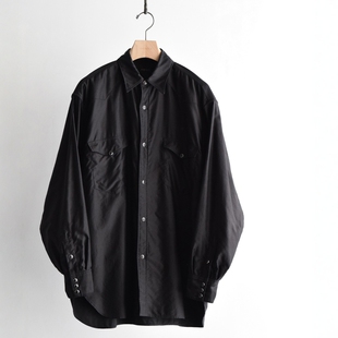 COMOLI Cotton Western Shirt 26SS 棉质西部口袋长袖衬衫