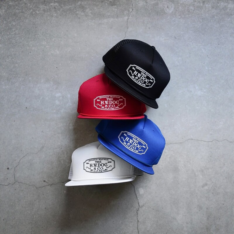 THE H.W.DOG&CO. MESH TRUCKER CAP 26SS 狗牌斜纹棉网眼货车帽