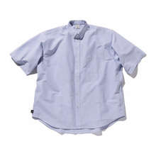 TRIANTAN BEAMS button down shirt23SS机能速干宽松条纹短袖衬衫