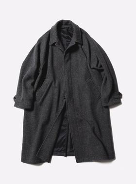 Unlikely Balmacaan Coat Nep Tweed 25AW 粗花呢羊毛巴尔肯风衣