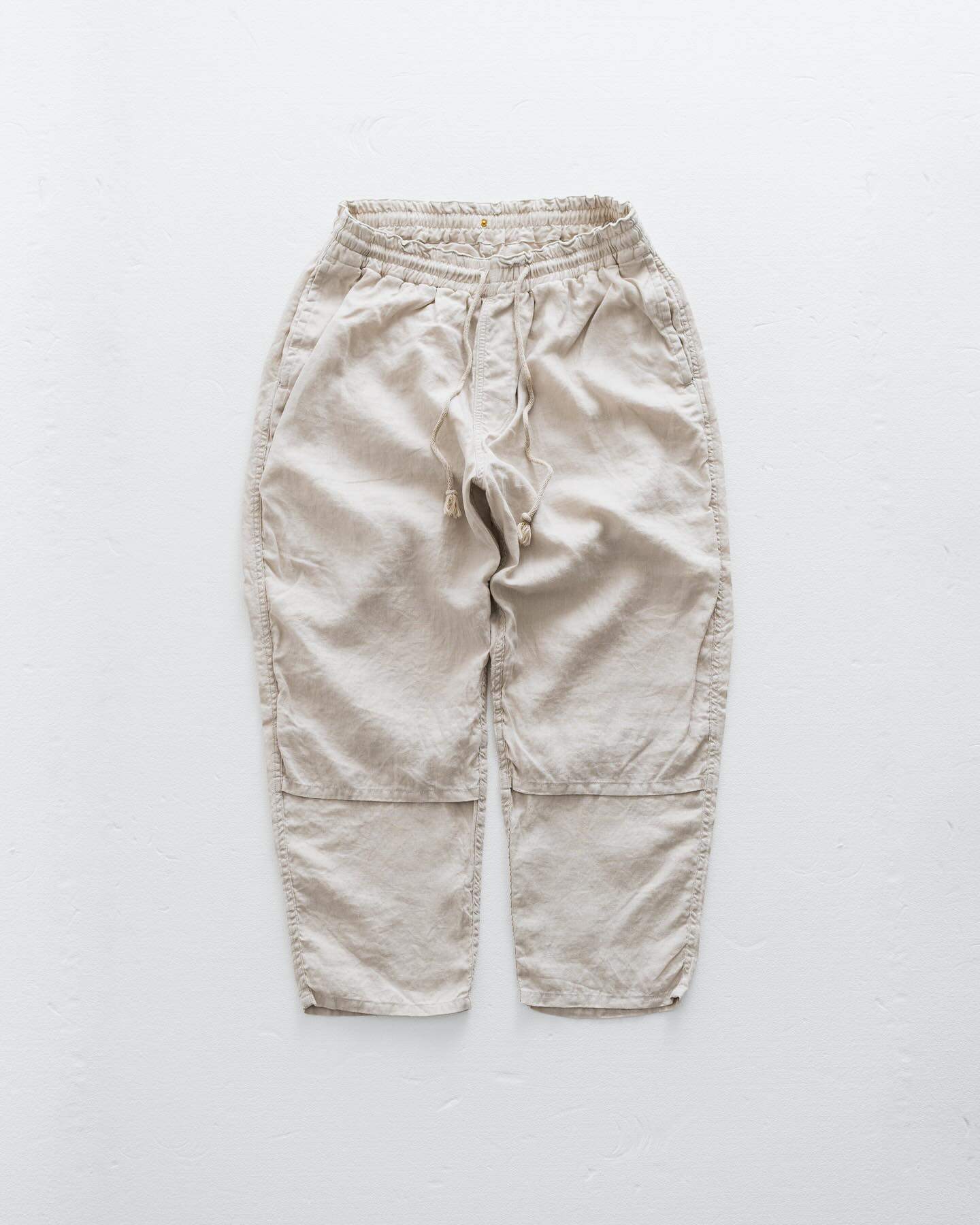 ANACHRONORM亚麻布水洗宽松长裤