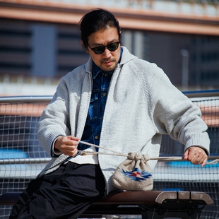 Field Yarn Sweater 26SS TNF 北面紫标青果领拉链针织衫 Tape