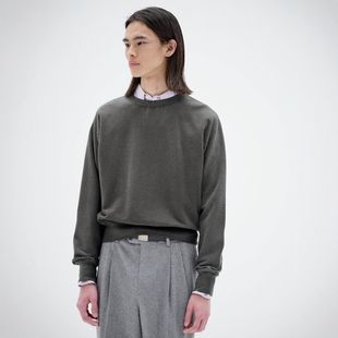 AURALEE DYED LIGHT SWEAT P/O 25AW 匹马棉成衣染色套头圆领卫衣