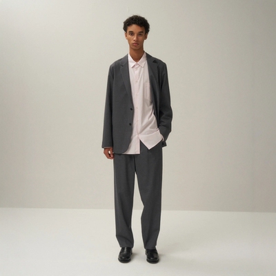 ATON WOOL TROPICAL LOOSE FIT PANTS25AW日产羊毛抽绳宽松西装裤