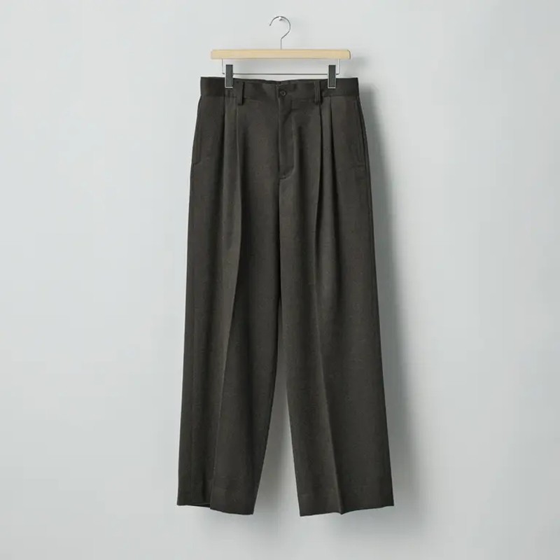 ssstein Pure Cashmere Long Wide Trousers25AW羊绒宽松双褶长裤