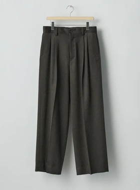 ssstein Pure Cashmere Long Wide Trousers25AW羊绒宽松双褶长裤