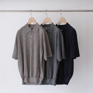 BATONER CHOMA POLO SHORT SLEEVE 26SS 苎麻宽松短袖针织衬衫