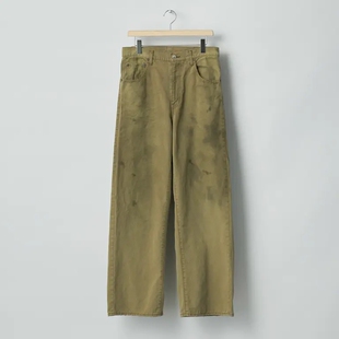 ssstein Oxford Vintage Wide Pants 26SS做旧硫化染宽松直筒长裤