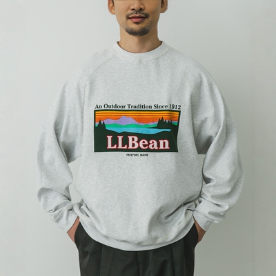 L.L.Bean复古印花运动圆领卫衣