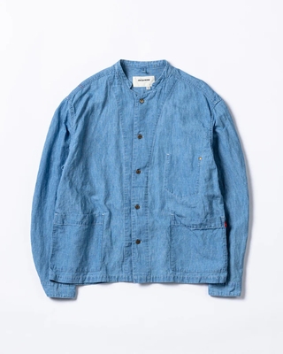 ANACHRONORM棉麻无领工装衬衫