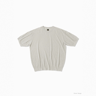 26SS苏文棉加捻宽松透气绉纱短袖 BATONER NECK CREW T恤 AMUNDSEN