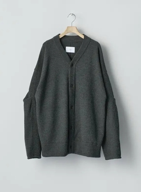 ssstein WoolKnit Tucked Cardigan25AW羊毛褶皱剪裁缩绒针织开衫