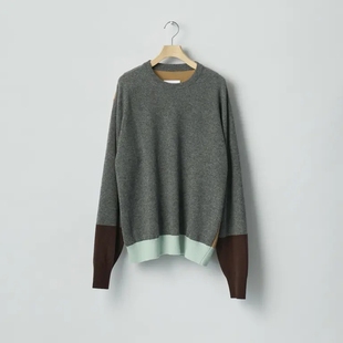 Knit Wool Color Block ssstein LS26SS澳美羊毛撞色针织衫 Extra