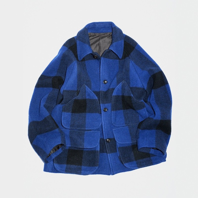 blurhms HUNTING jacket 25AW B&Y限定格纹羊毛混纺口袋猎装夹克