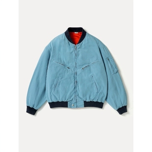 Test 26SS piloy jacket 丝棉棒球领拉链口袋夹克 model APRESSE