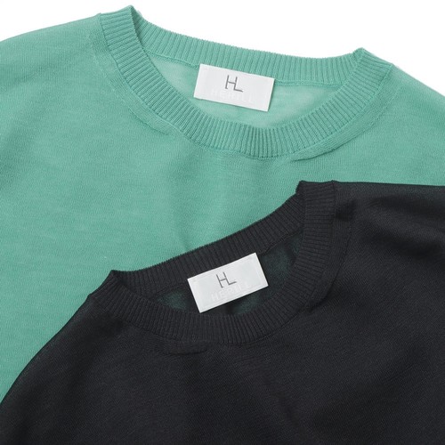 HERILL复古苎麻透明圆领针织衫