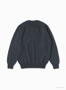 BATONER PURE MOHAIR CREW NECK 25AW 马海毛轻量宽松圆领针织衫