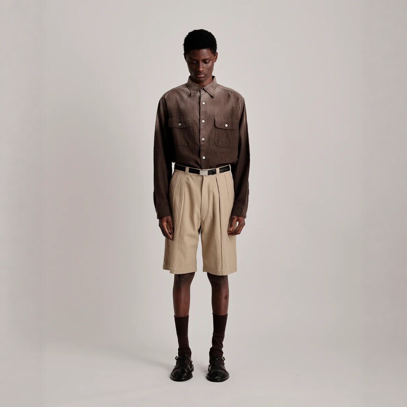 T.T LOT.215 US.ARMY SHORTS 26SS 复古棉麻工装双褶短裤休闲裤