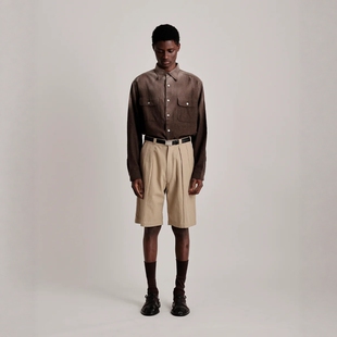 T.T LOT.215 US.ARMY SHORTS 26SS 复古棉麻工装双褶短裤休闲裤