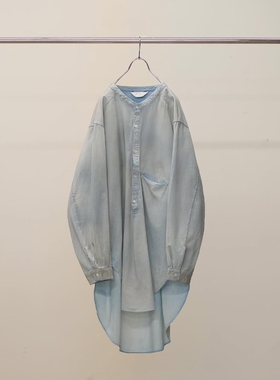ANCELLM CHAMBRAY LONG SHIRT DRESS 26SS青年布宽松牛仔长款衬衫