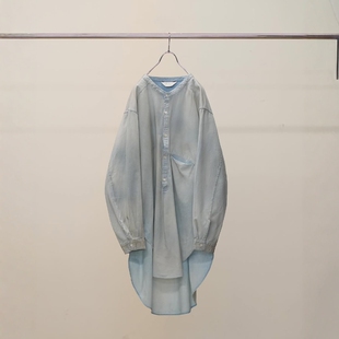 ANCELLM CHAMBRAY LONG SHIRT DRESS 26SS青年布宽松牛仔长款衬衫