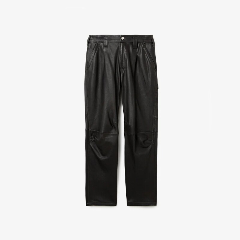 nonnative WORKER TROUSERS SHEEP LEATHER 26SS复古拉链羊皮皮裤