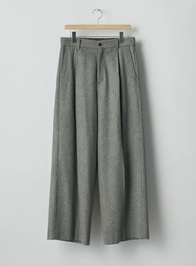 ssstein Beaver Extra Wide Trousers 25AW 羊毛羊绒混纺宽松长裤