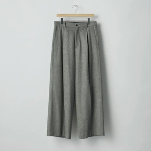 ssstein Beaver Extra Wide Trousers 25AW 羊毛羊绒混纺宽松长裤