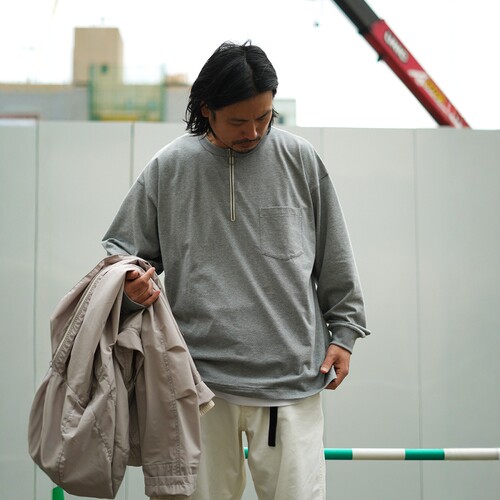 nanamicaS25SH013半拉链长袖T恤