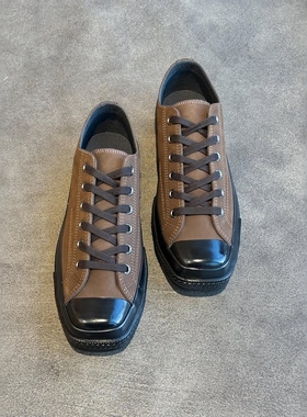 CONVERSE ALL STAR SQUARETOE LE/NB OX25AW麂漆皮低帮方头滑板鞋