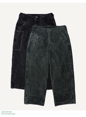 A.PRESSE M-51 Custom Pants 25SS 复古做旧宽松军事风工装长裤