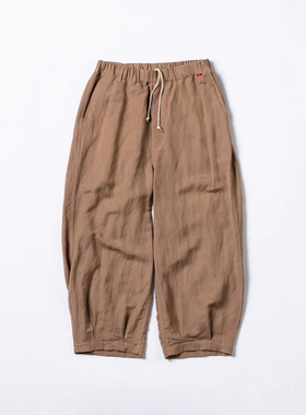 ANACHRONORM RAYON HEM TUCK EASY PANTS 24SS 丝麻混纺宽松长裤
