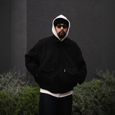 COOTIE棉质帆布夹棉宽松工装夹克