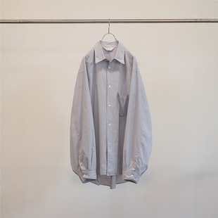 ANCELLM DYED SHRINK OVER SHIRT 25SS 染色褶皱廓形长袖口袋衬衫